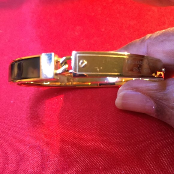 Michael Kors Logo Plaque Bangle Bracelet - Picture 7 of 8